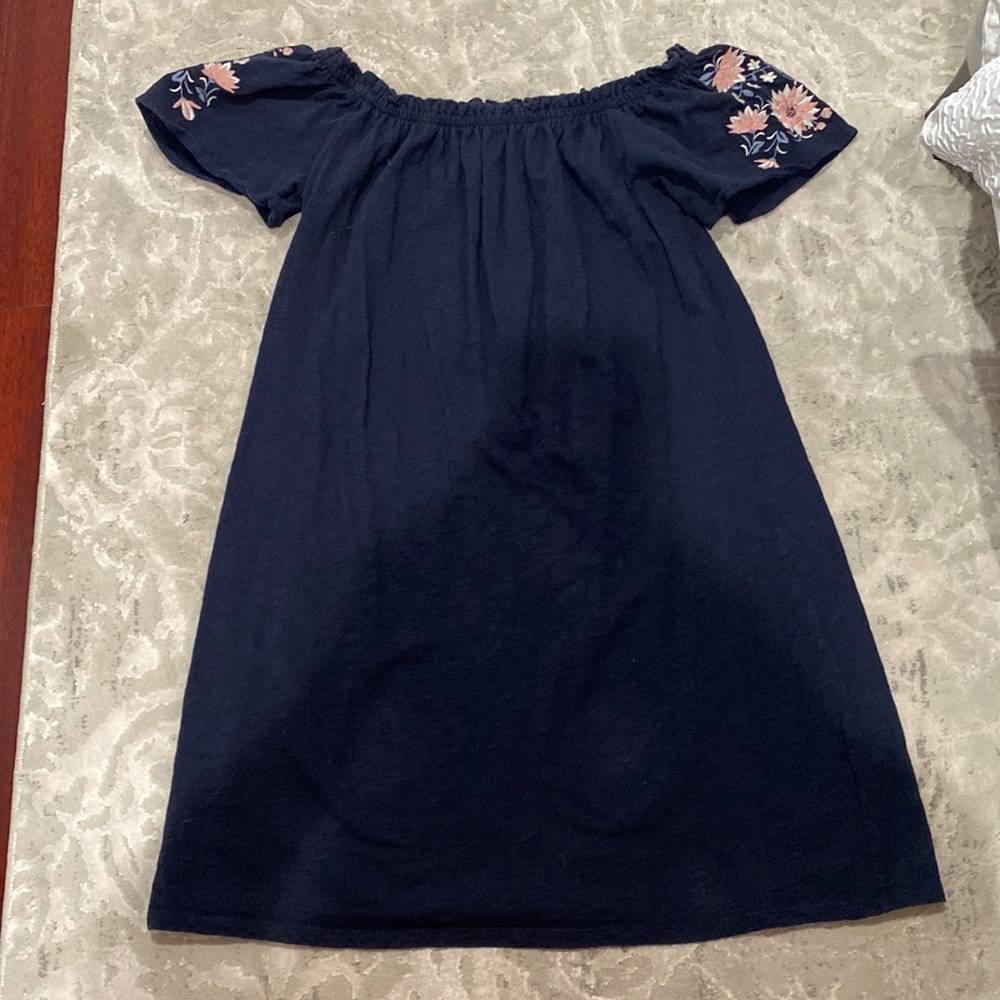 Abercrombie and Fitch Medium Navy Blue Strapless Dress